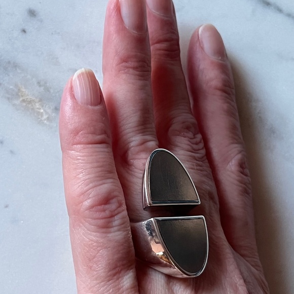 HERMES Chaine d’Ancre Initiale Ring Silver 18K Rose Gold XLarge Sz 51 (US 5.5) - Picture 4 of 8